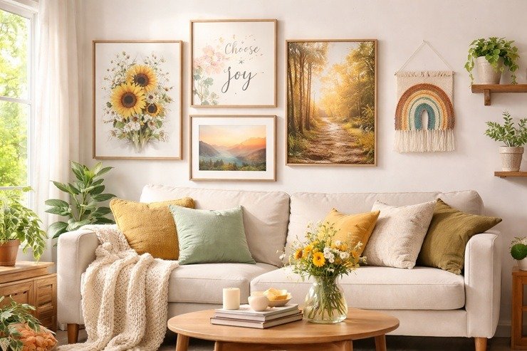 Create a Positive Emotion-Boosting Living Space With Meaningful Wall Art