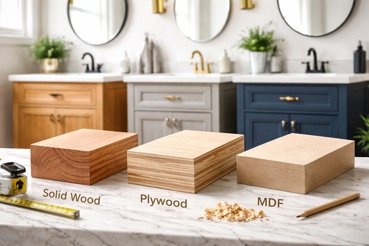 Solid Wood vs Plywood vs MDF bathroom