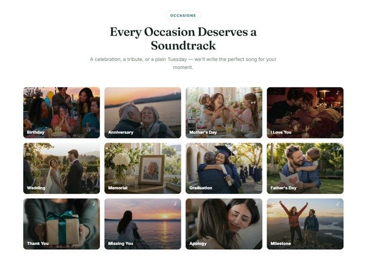 GiftMusic occasion catalog 